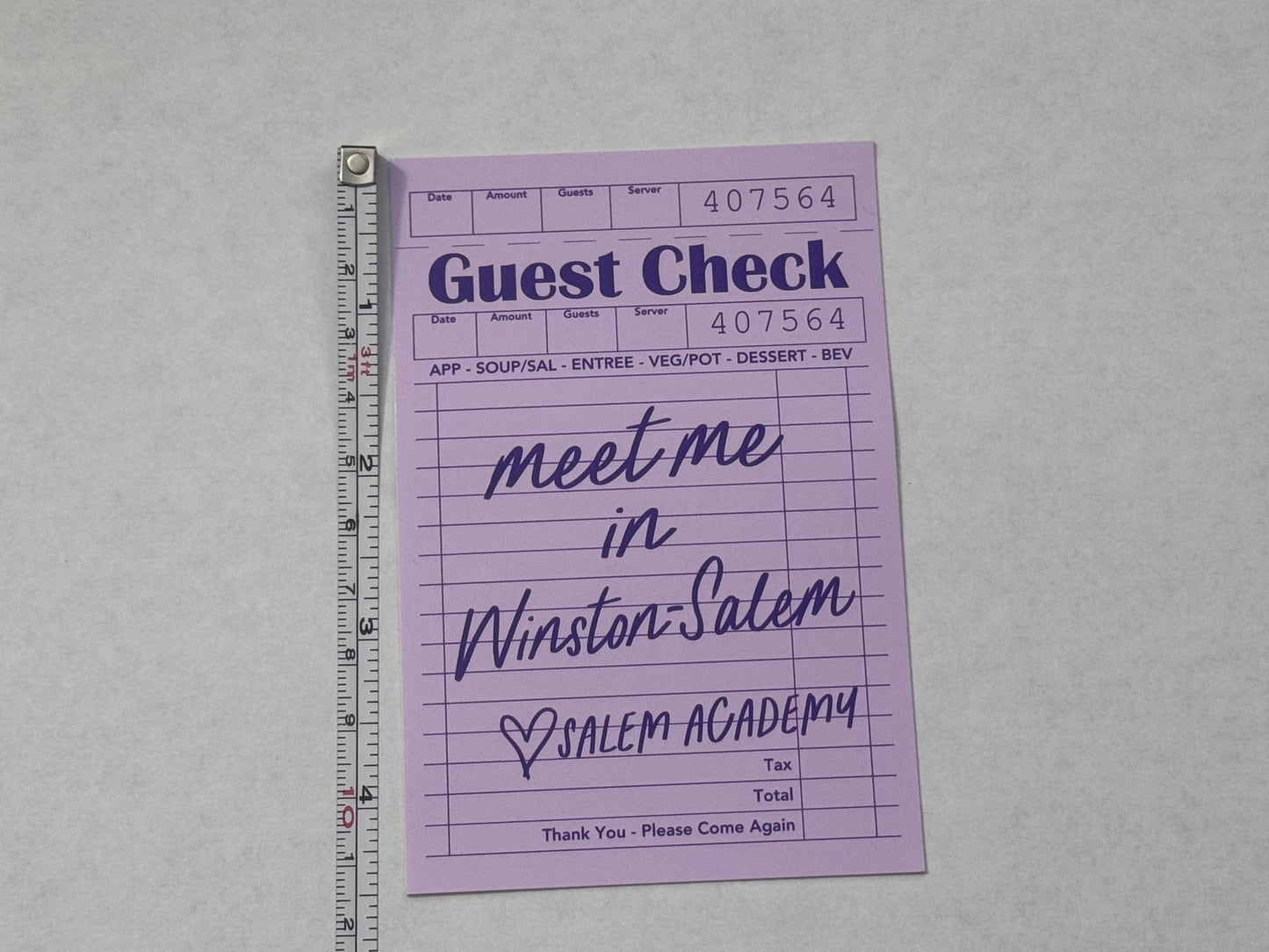 Sticker - Guest Check, Academy