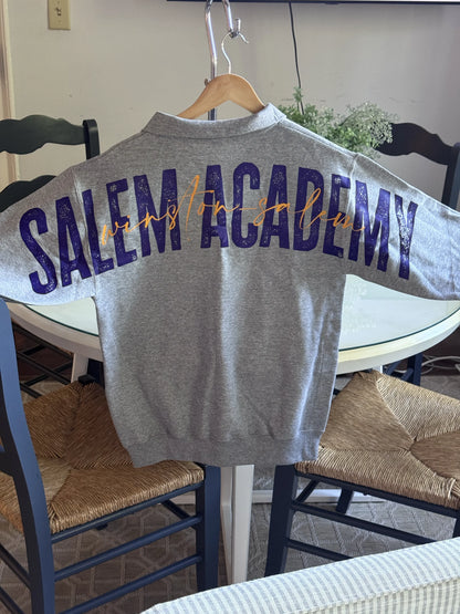 Crewneck-Quarter Zip with Large Back Print
